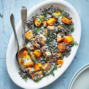 Squash & lentil salad