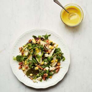 Stilton, Pear, and Walnut Salad