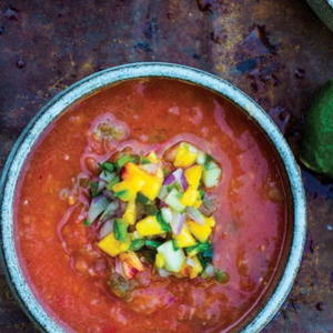 Stone Fruit and Tomato Gazpacho