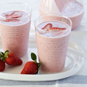 Strawberry, Banana, and Almond Butter Smoothie