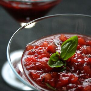 Strawberry & Tomato gazpacho