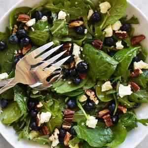 Summer Blueberry Salad With Toasted Pecans & Feta