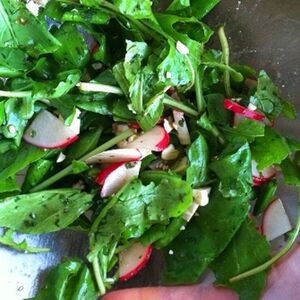 Summer Salad with Radishes, Snap Peas and Feta