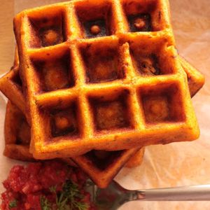 Sun Dried Tomato Waffles