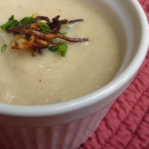 Sunchoke Lemongrass and Leek Soup