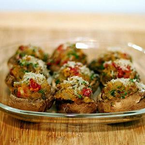 Sundried Tomato Stuffed Mushrooms