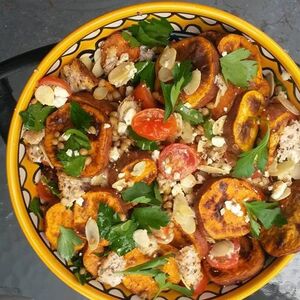 Sweet potato and lentil salad