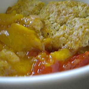 Sweet Tomato and Peach Cobbler