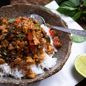 Thai Basil Stir Fry (Vegan)