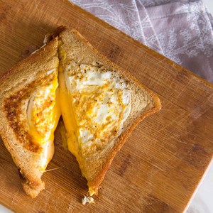 The Grilled Cheese Eggsplosion (Grilled Cheese With Fried Eggs Cooked Into the Bread) Recipe