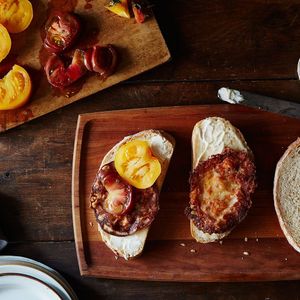 The Fabulous, Legendary Fried Provolone and Tomato Sandwich