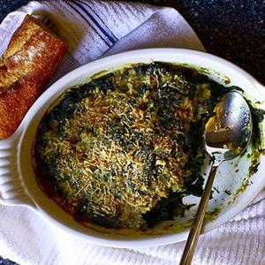 The Best Baked Spinach