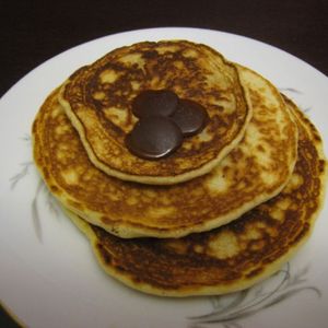 The Fluffiest Chocolate Chip Banana Pancakes