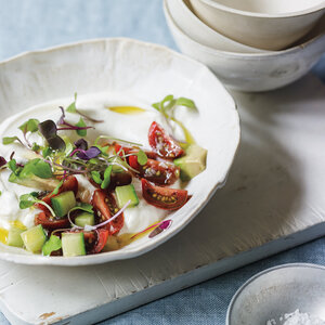 Tomato, Avocado, and Cucumber Salad