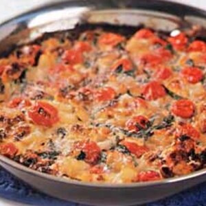 Tomato, Garlic, and Potato Frittata