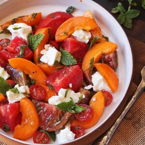 Tomato, Apricot, and Feta Salad With Mint Recipe