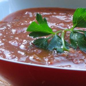 Tomato Soup With Roasted Garlic And Herbs