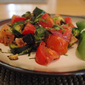 Tomato Zucchini Bacon Salad