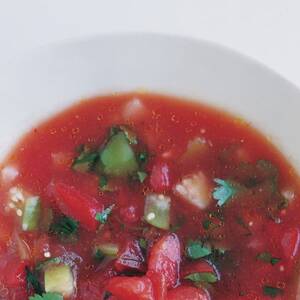 Tomato and Tomatillo Gazpacho