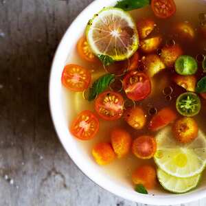 Tomato Gaspacho Consommé