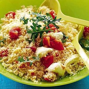 Tomato & mozzarella couscous salad