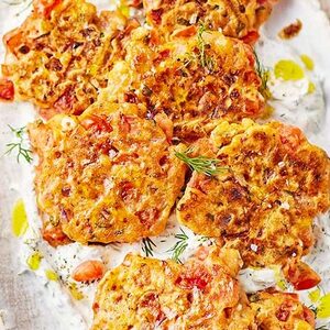 Tomato & oregano fritters