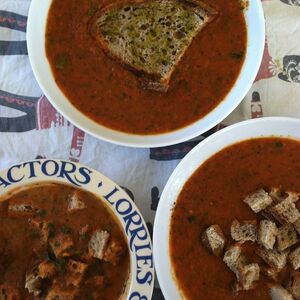 Tomato and courgette soup