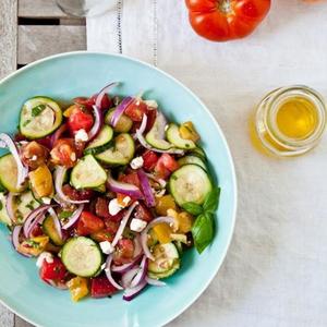 Tomato Zucchini And Feta Salad