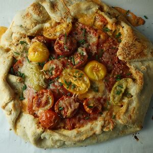 Tomato and Smoked Cheddar Galette