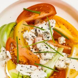 Tomatoes and Blue Cheese