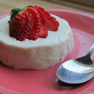 Vanilla Bean Panna Cotta with Balsamic Glazed Strawberries