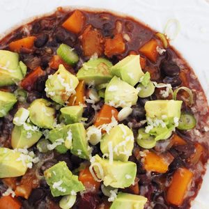 Vegan Black Bean and Squash Chili Recipe