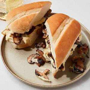 Vegan Mushroom Cheesesteaks