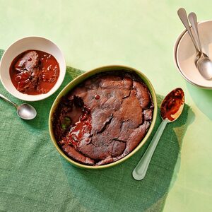 Vegan chocolate self-saucing pudding