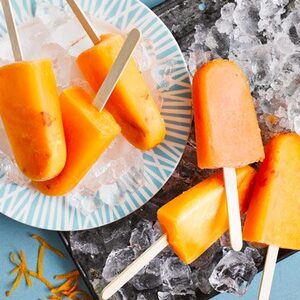 Vegan orange lollies