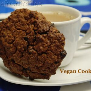 Vegan coconut chocolate chip oat cookies!