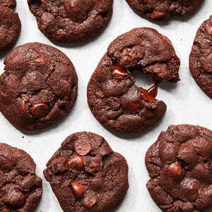 Vegan Chocolate Chocolate Chip Cookies