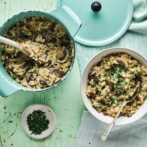 Vegan mushroom risotto