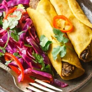 Vegan Black Bean Taquitos