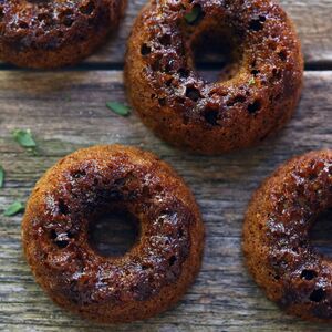 Vegan Sweet Beetroot and Thyme Baked Donuts