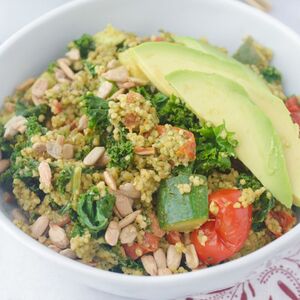 Vegetable Couscous with Sunflower Pesto