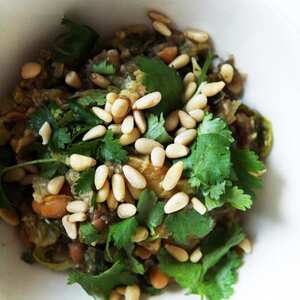 Vegetable Stew with Pine Nuts and Raisins