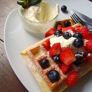 Waffles for breakfast