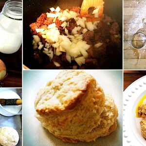 Wagyu Breakfast Sausage Biscuits and Gravy