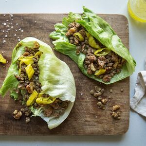 Walnut-Lentil Lettuce Wraps