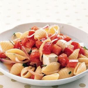 Warm Tomato Pasta Salad