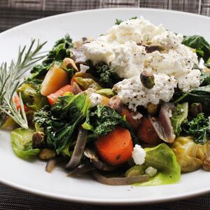 Warm Winter Vegetable Salad With Ricotta and Herbs Recipe