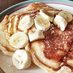 White Chocolate Banana Pancakes