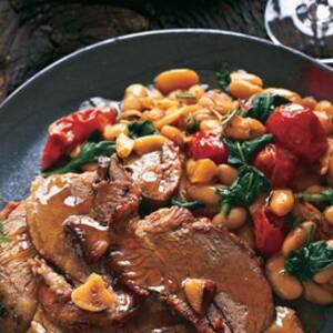 White Beans with Tomato and Spinach