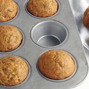 Zucchini, Banana, and Flaxseed Muffins